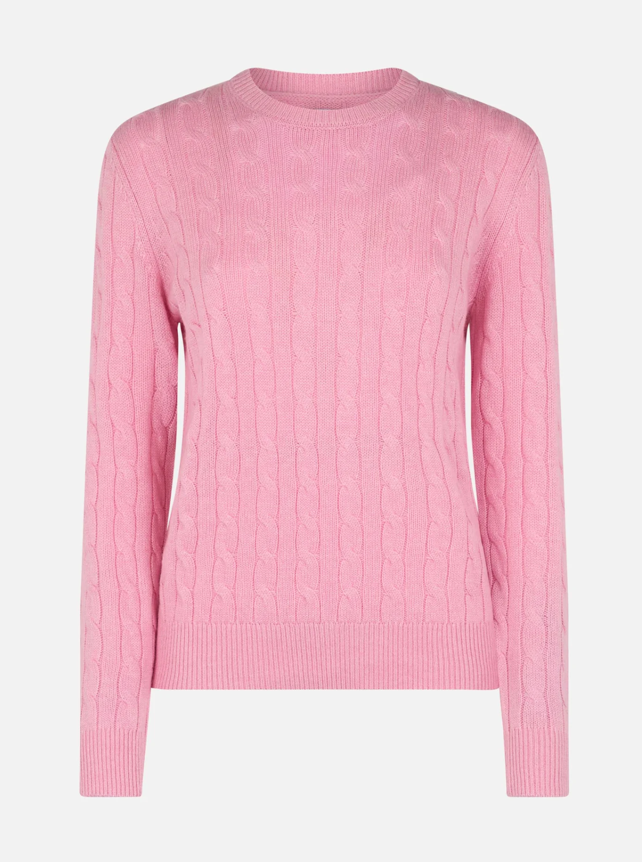 Maglione da donna in misto cashmere lavorato a maglia rosa Sorbonne